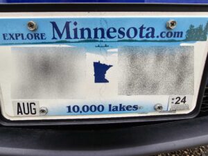 Photo of a Minnesota License Plate