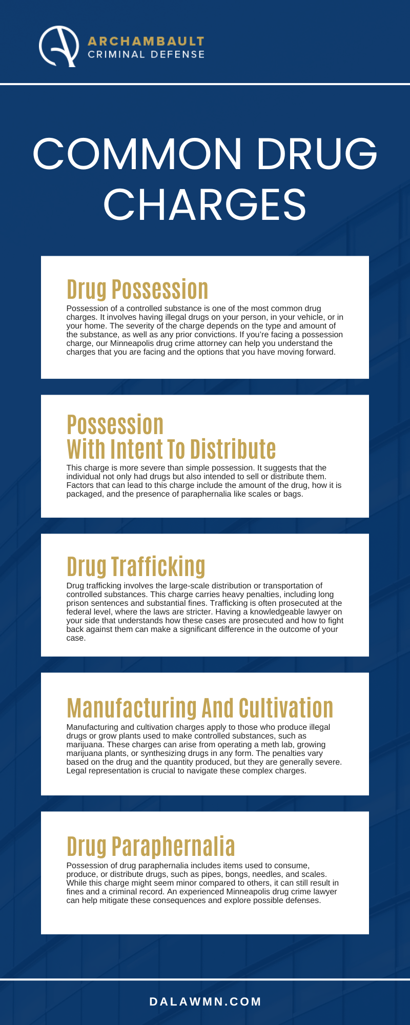 Common Drug Charges Infographic